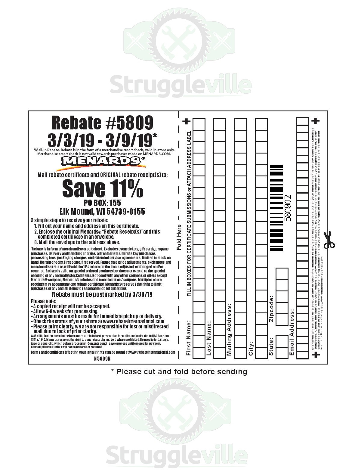 Can You Copy Menards 11 Price Adjustment Rebate Forms