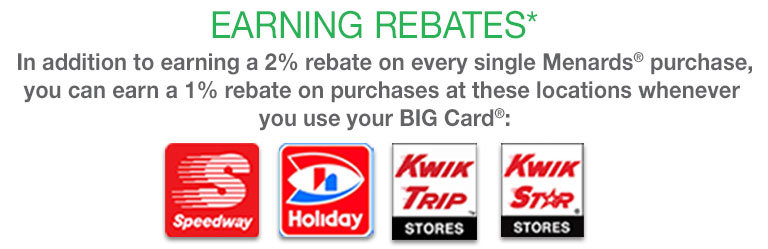 Can I Pay On My Menards Big Card With Rebates