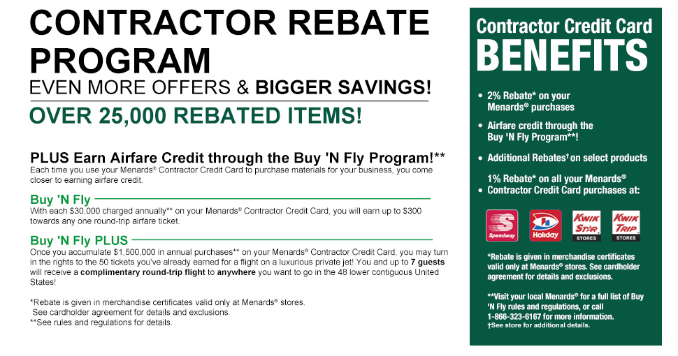 Contractor Rebate Program Site Menards.com