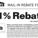 Lowes Menards 11 Rebate