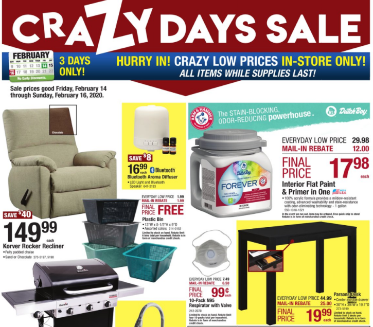 Menards 10 Rebate Sale