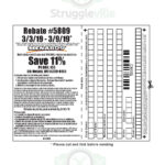 Print Menards Rebate 5809