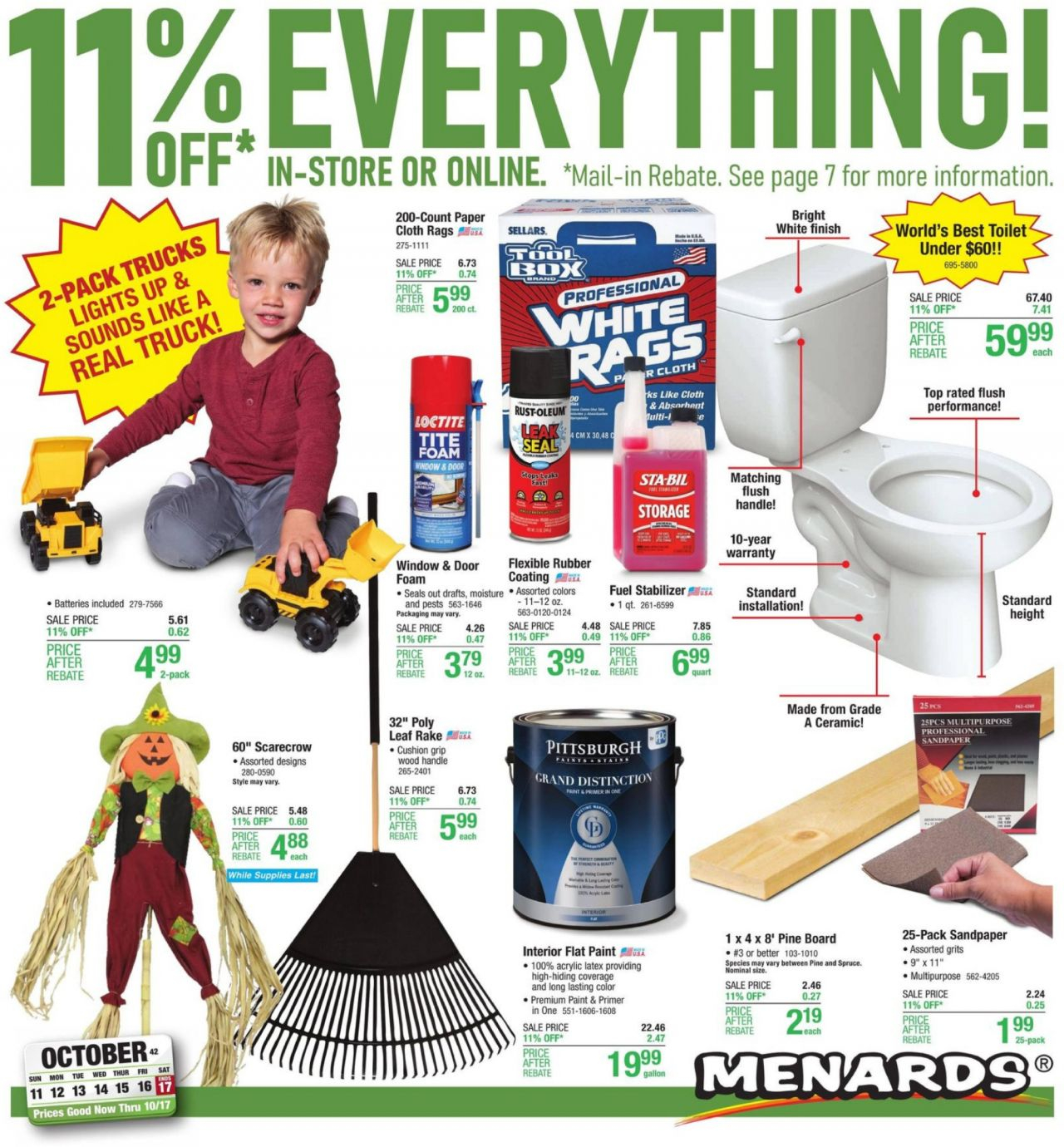 Menards Rebate Sale