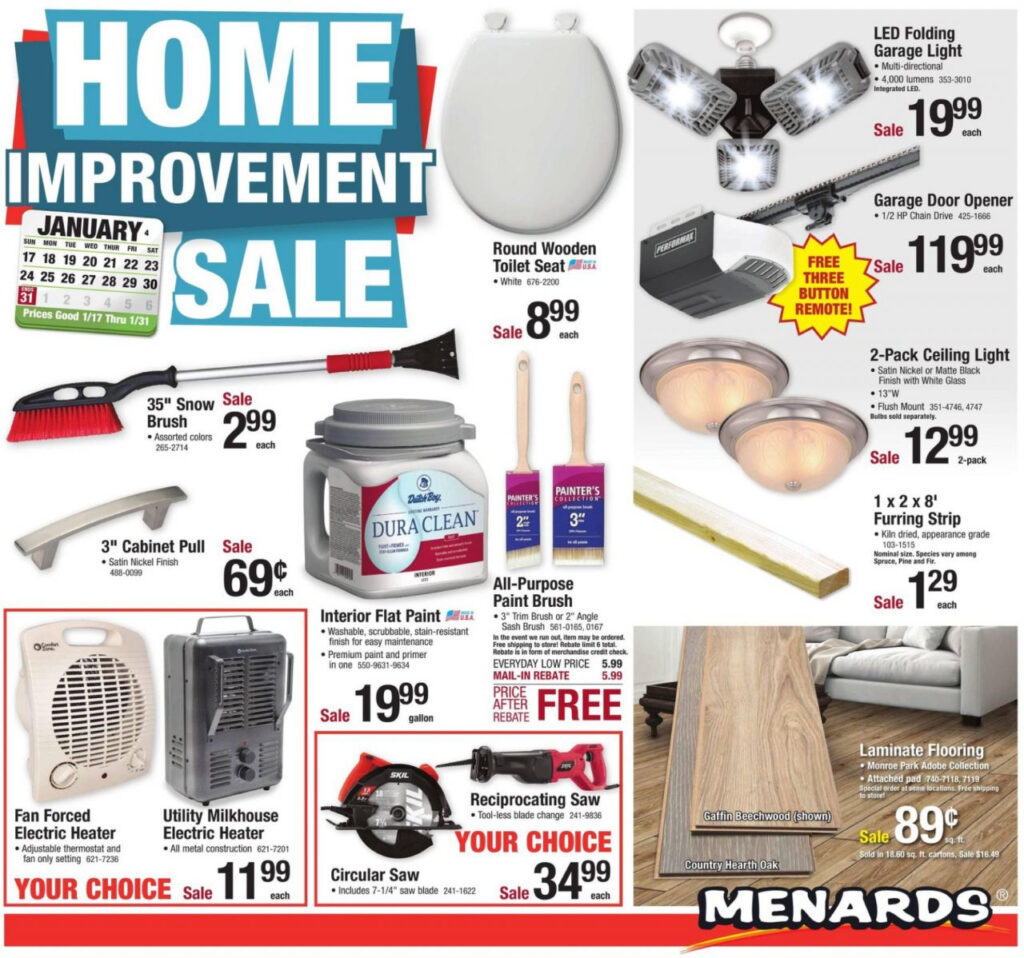 Menards Rebate For Previous Week