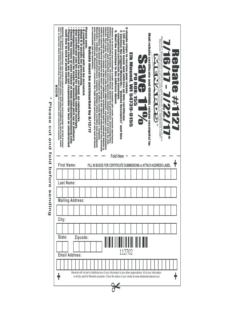 Menards Price Adjustment Rebate Form March 2023