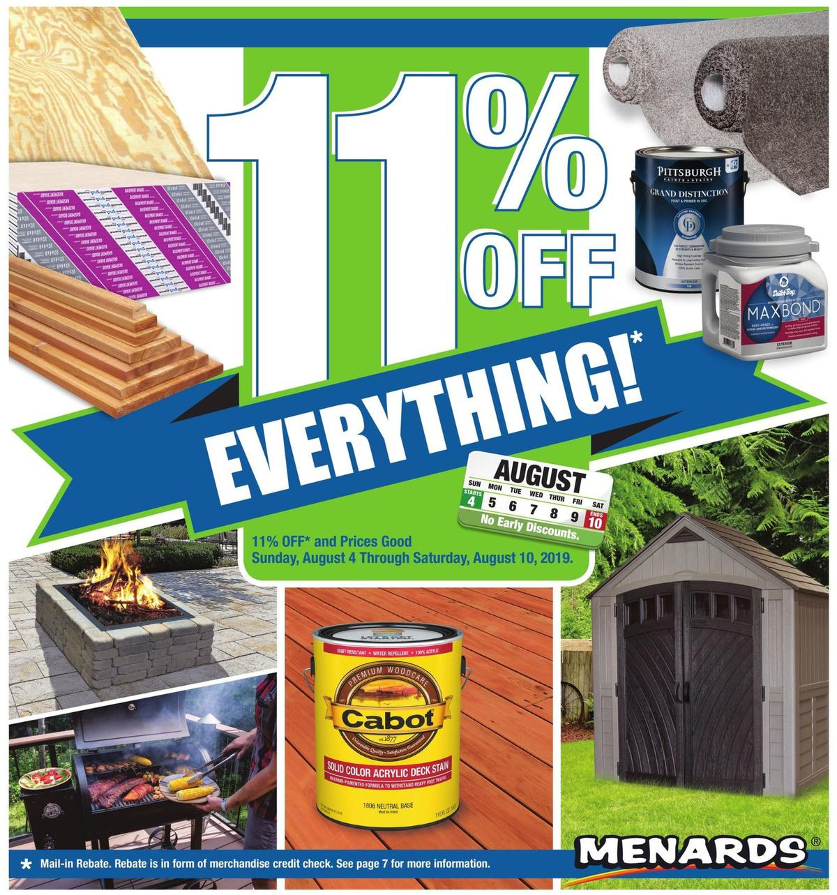 When Is Next 11 Rebate At Menards