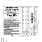 Menards Rebate Receipt 5559