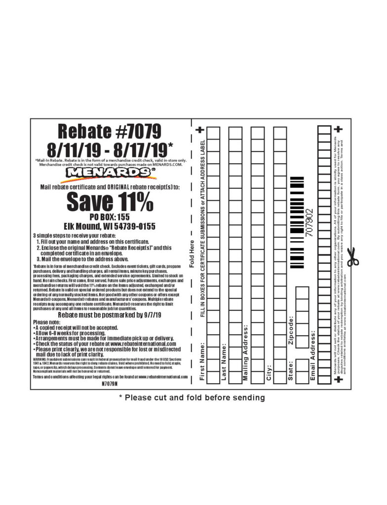 7079 Menards Rebate