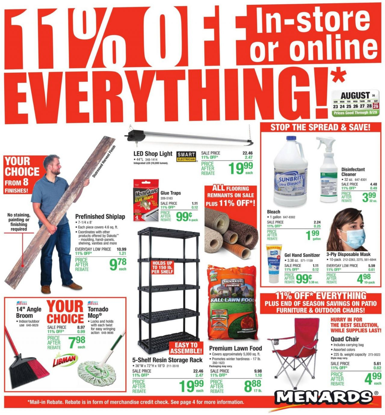 Menards 11 Back Rebate