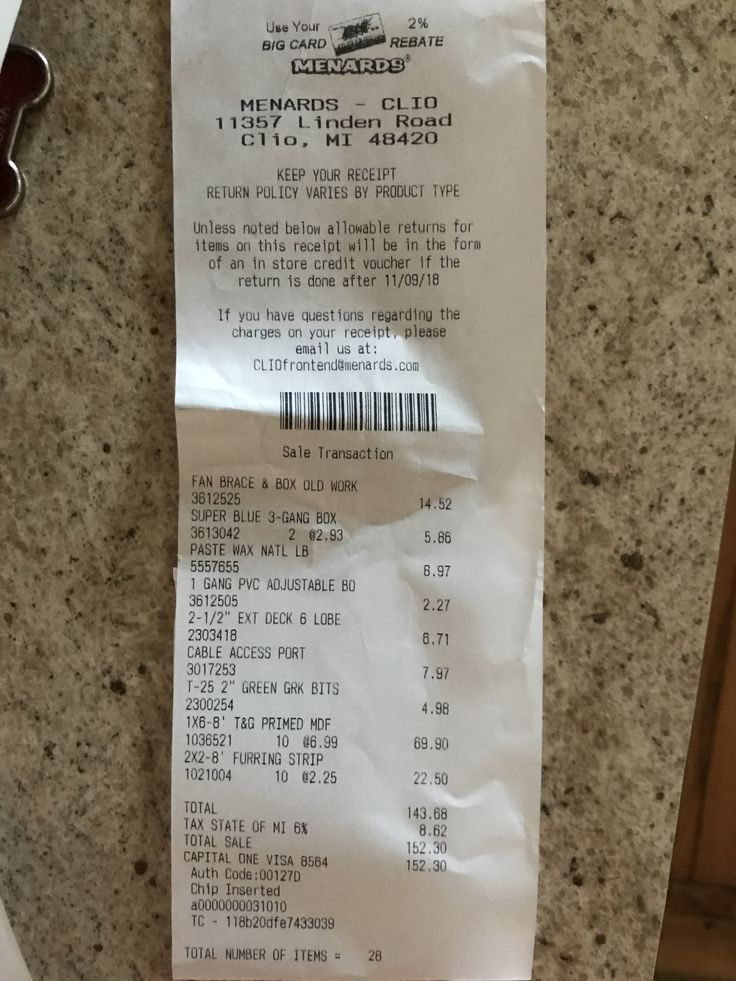 Menards Not Taking Copy Receipts For Rebates